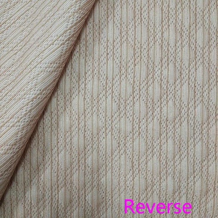 Трикотажная ткань в стиле жаккарда с медной нитью и металлическим наполнителем