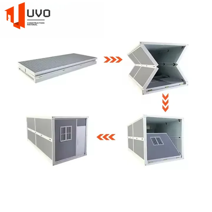 Customized Luxury Fabricated Living Portable Folding Prefabricated Foldable Container House 3 In 1