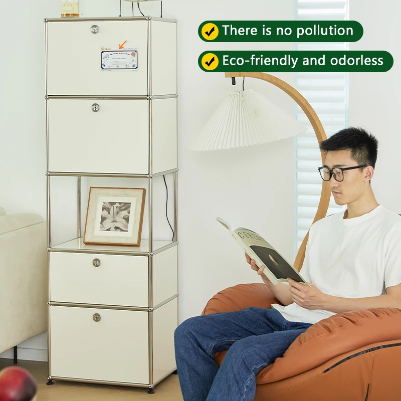 Living room hallway shoe shelves bedside cabinet steel lockable shoe cabinet Metal storage cabinet for hotel home villa