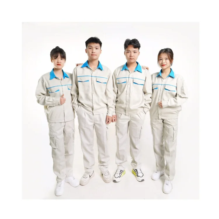 New Quality Work Safety Uniform Green Vina Custom Size Work Garments Packed In Bag Vietnam Manufacturer