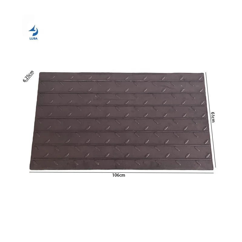 62.5mm Height Cheap Price Traffic Road Black Rubber Kerb Ramp Garage Threshold Cars Curb Ramp
