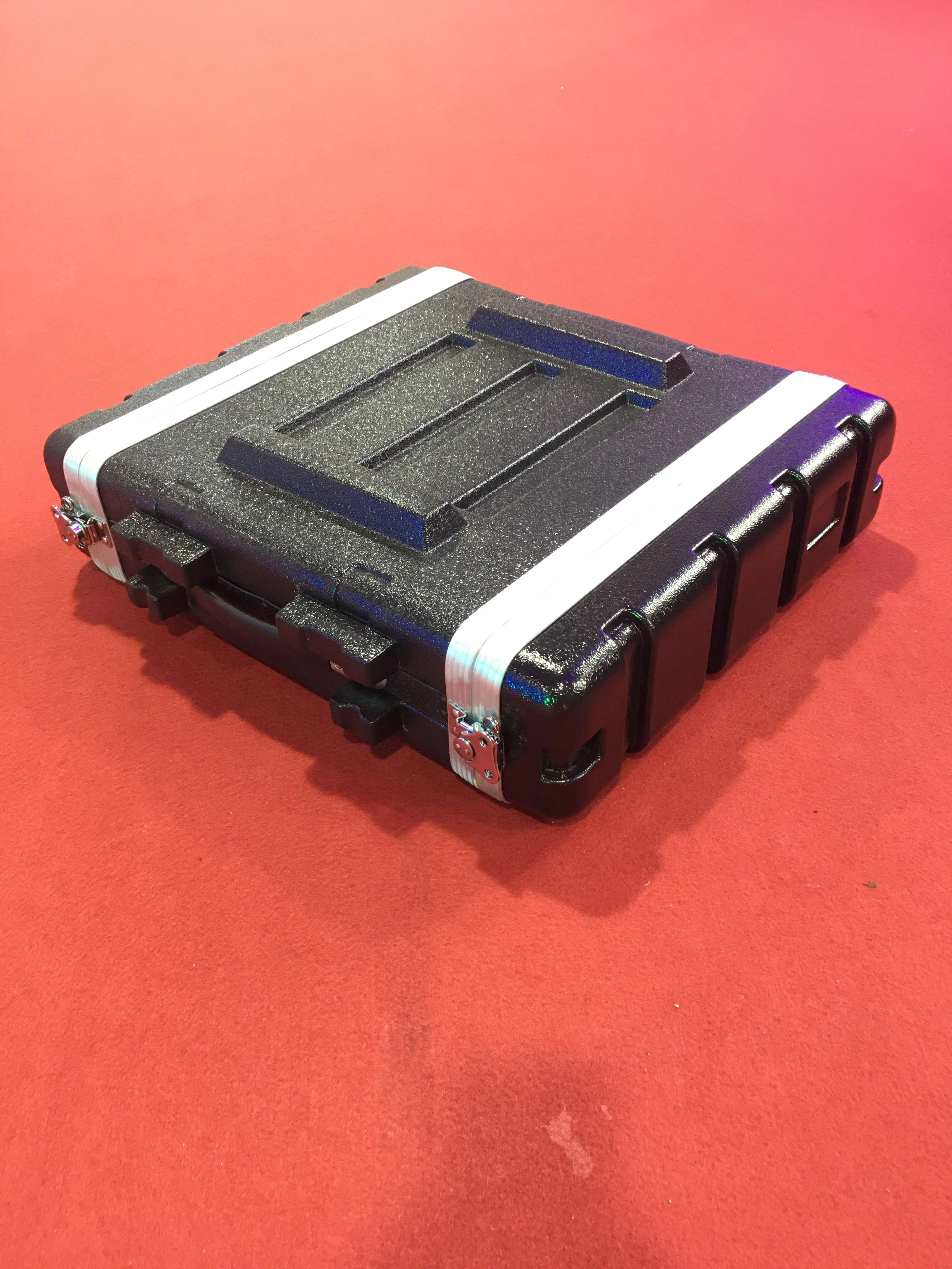 Black Excellent Quality Easy To Carry Rack Hardware ABS 2U 4U 6U Flight hard Cases