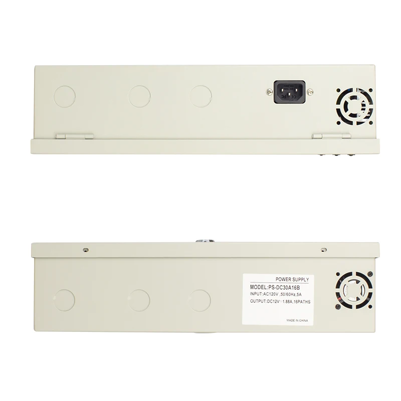 DC UPS 12V 30A Emergency Power Box 4 Channels CCTV Security Power Supply Distribution Box