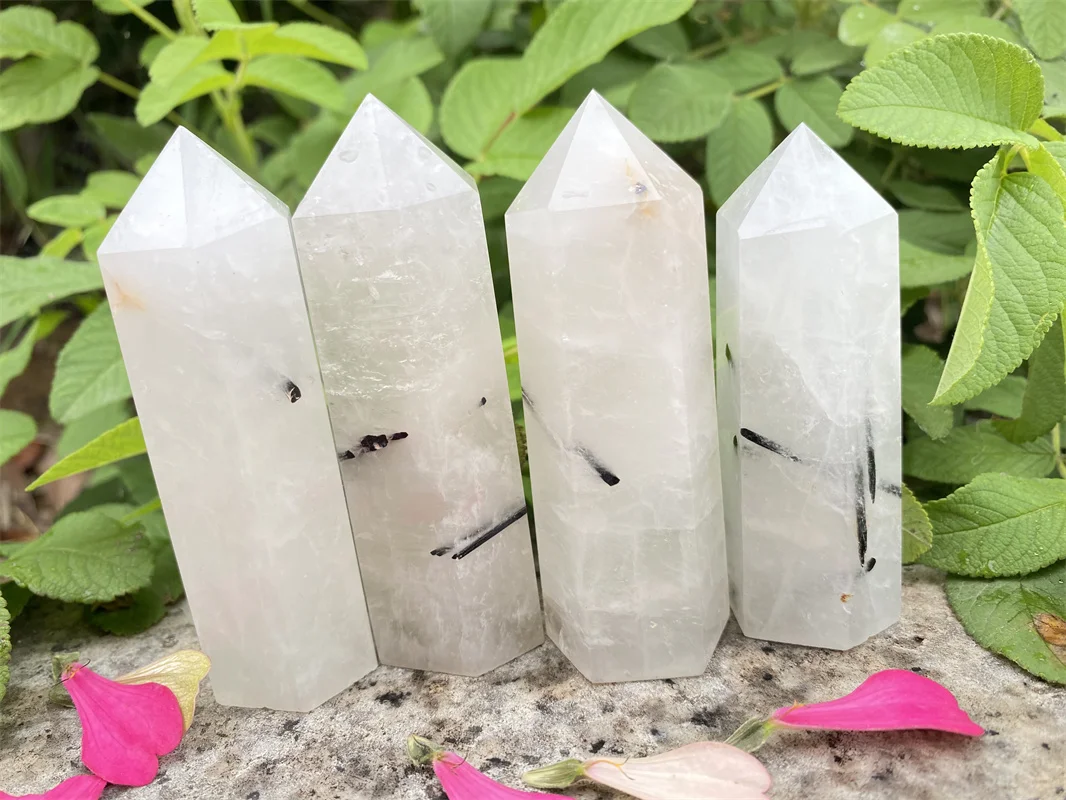Amaze High Quality Wholesale Natural Gemstone Black Tourmaline Point Crystal Wands Tower For Art Collection