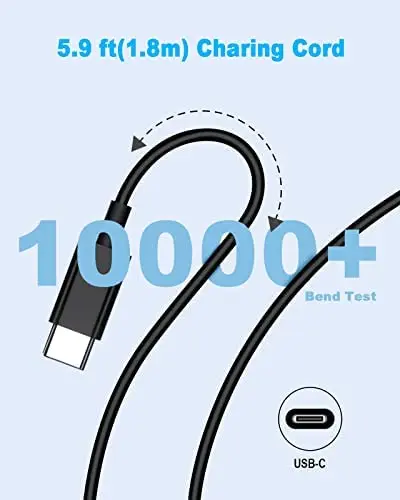 65W USB C power adapter C-type Power PD Wall Quick Charger compatible with Mac Book Pro Dell Latitude Lenovo Huawei