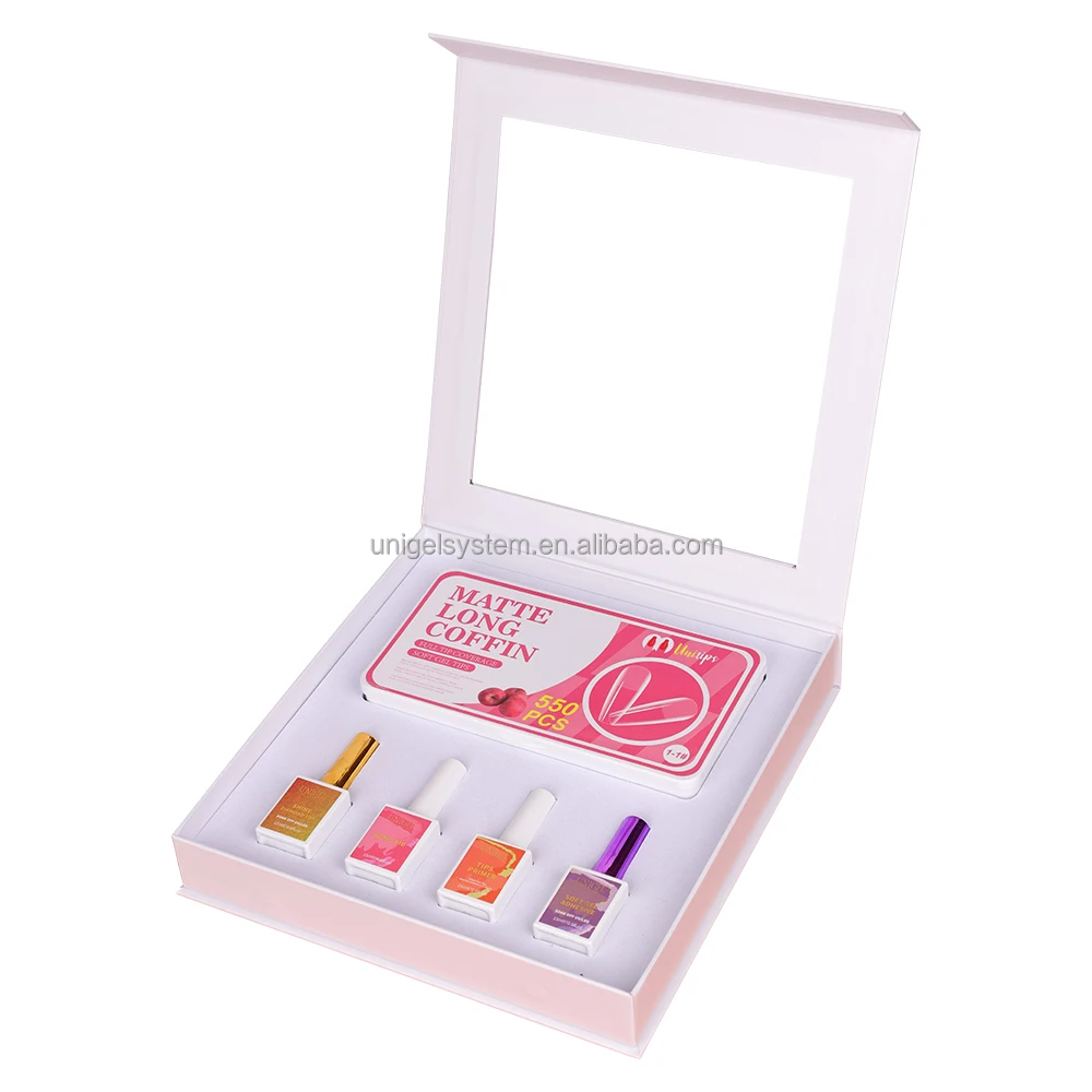 Hot Selling ACID-FREE Primer Acrylic UV Gel Base Coat Top coat Nail tips Customized package