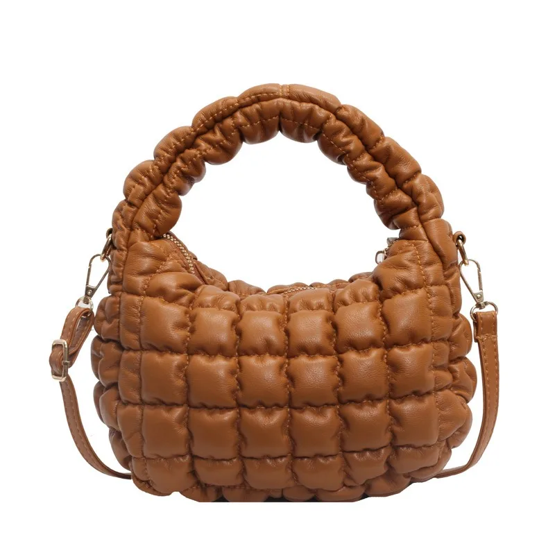 wholesale fashion mini women shoulder crossbody bag ladies underarm tote handbags New Pleated Rhombus Crossbody Puffer Tote Bag