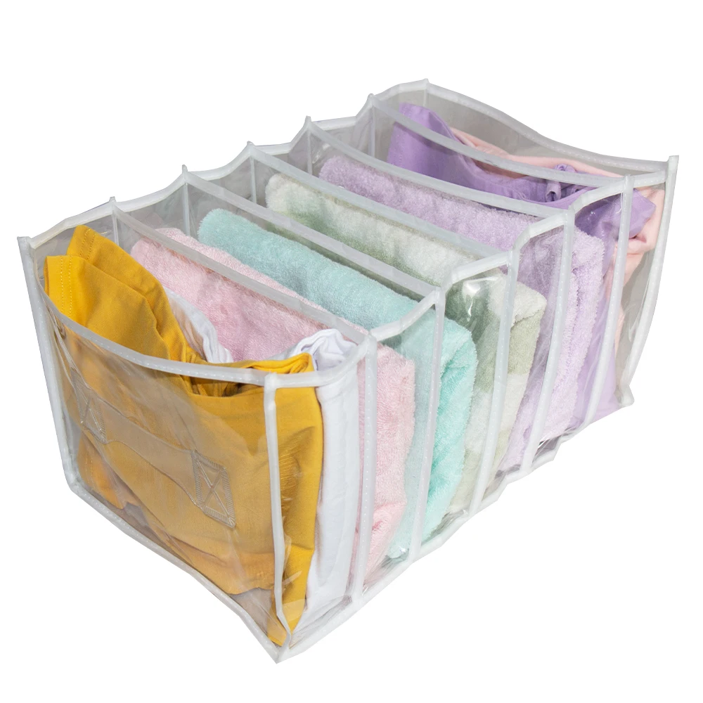 Wardrobe Clothes Organizer Closet Organizers and Storage Baskets Mesh Clothes Storage Organizer for Thin Jeans