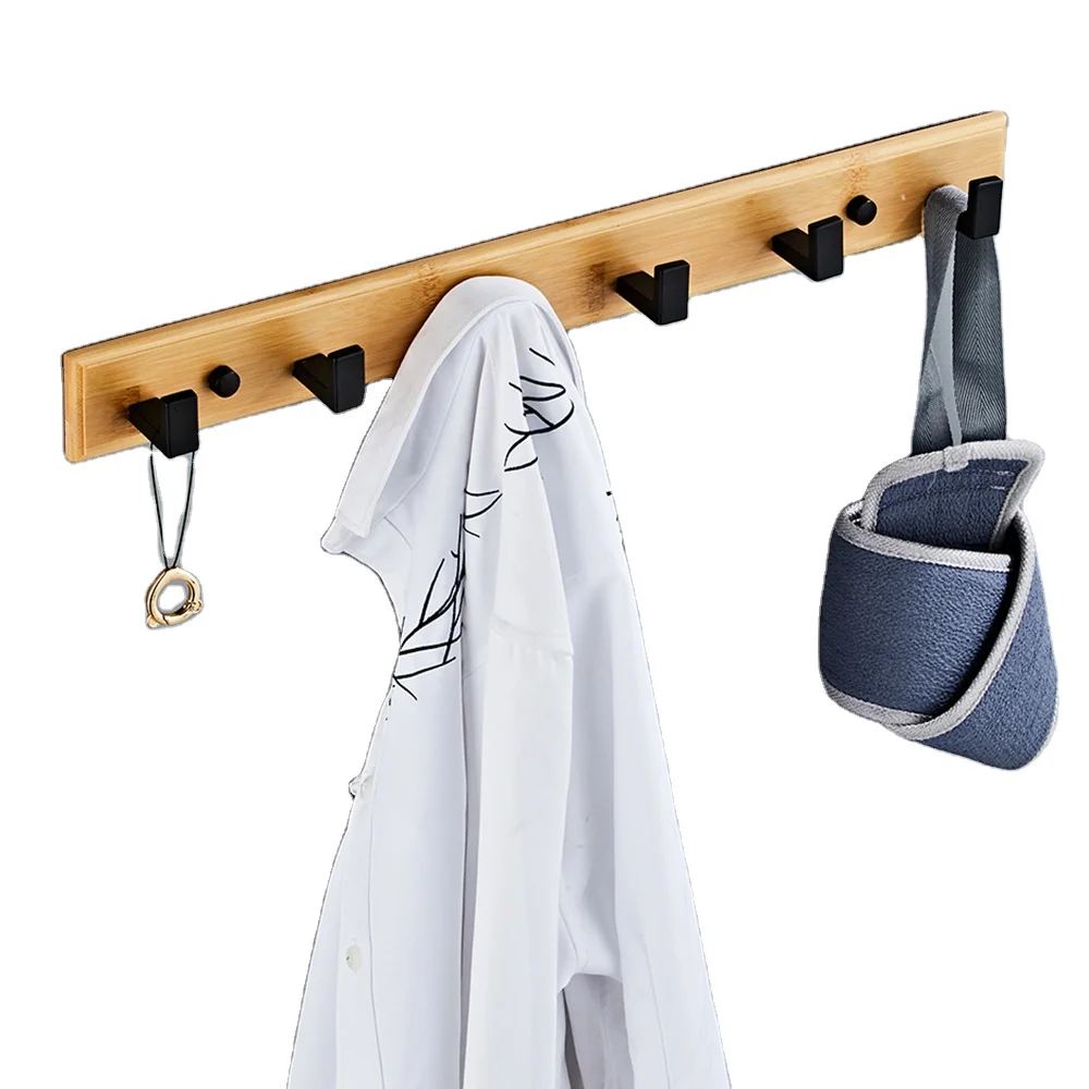 Rustic Wall Coat Rack Clothes Hangers Simple Home Decorative Bedroom key key wall hanger wood