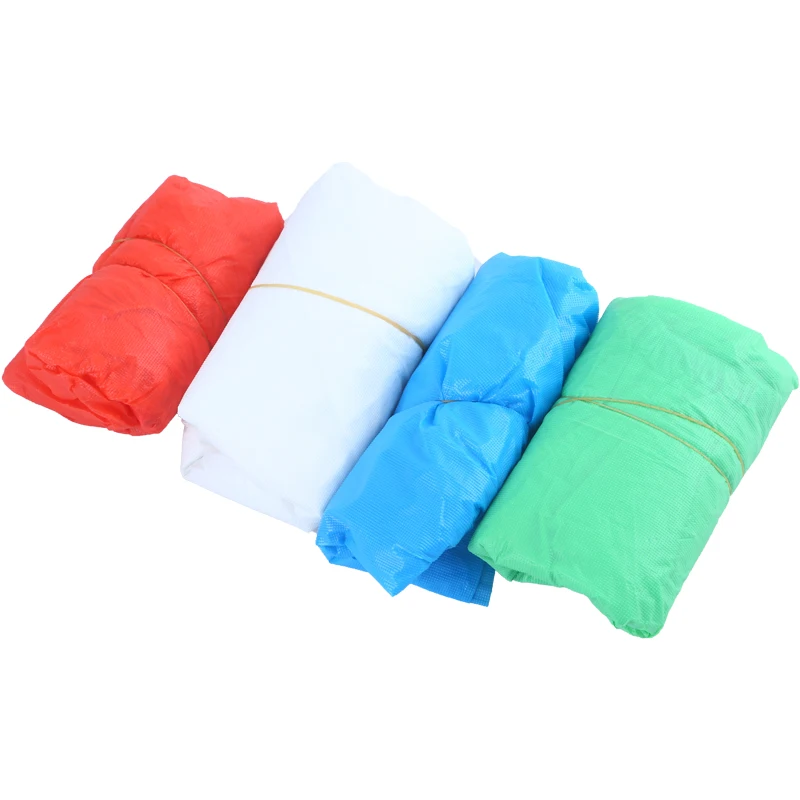 Manufacturer cheap wholesale colored disposable cpe shoe cover for laboratory dustproof