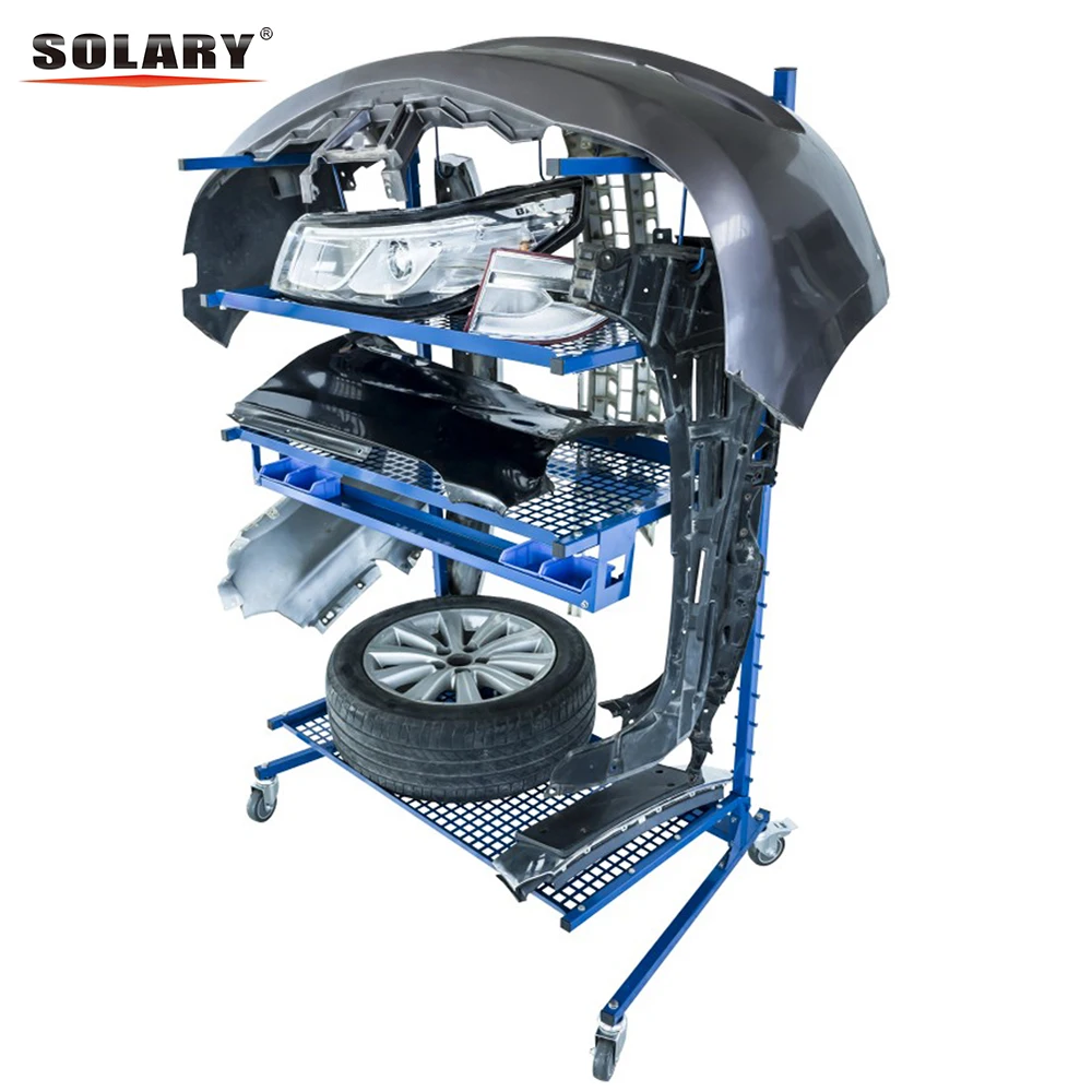 Top quality Auto Repair Workshop handling car metal parts cart shelf parts cart Tool Professional Body shop Trolley