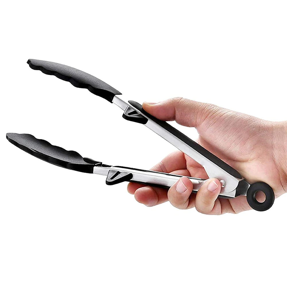 Kingwise Kitchen Accessories Silicone Salad Steak Vegetable Pasta Bread Meat BBQ Grill Baking Kitchen Food Tongs