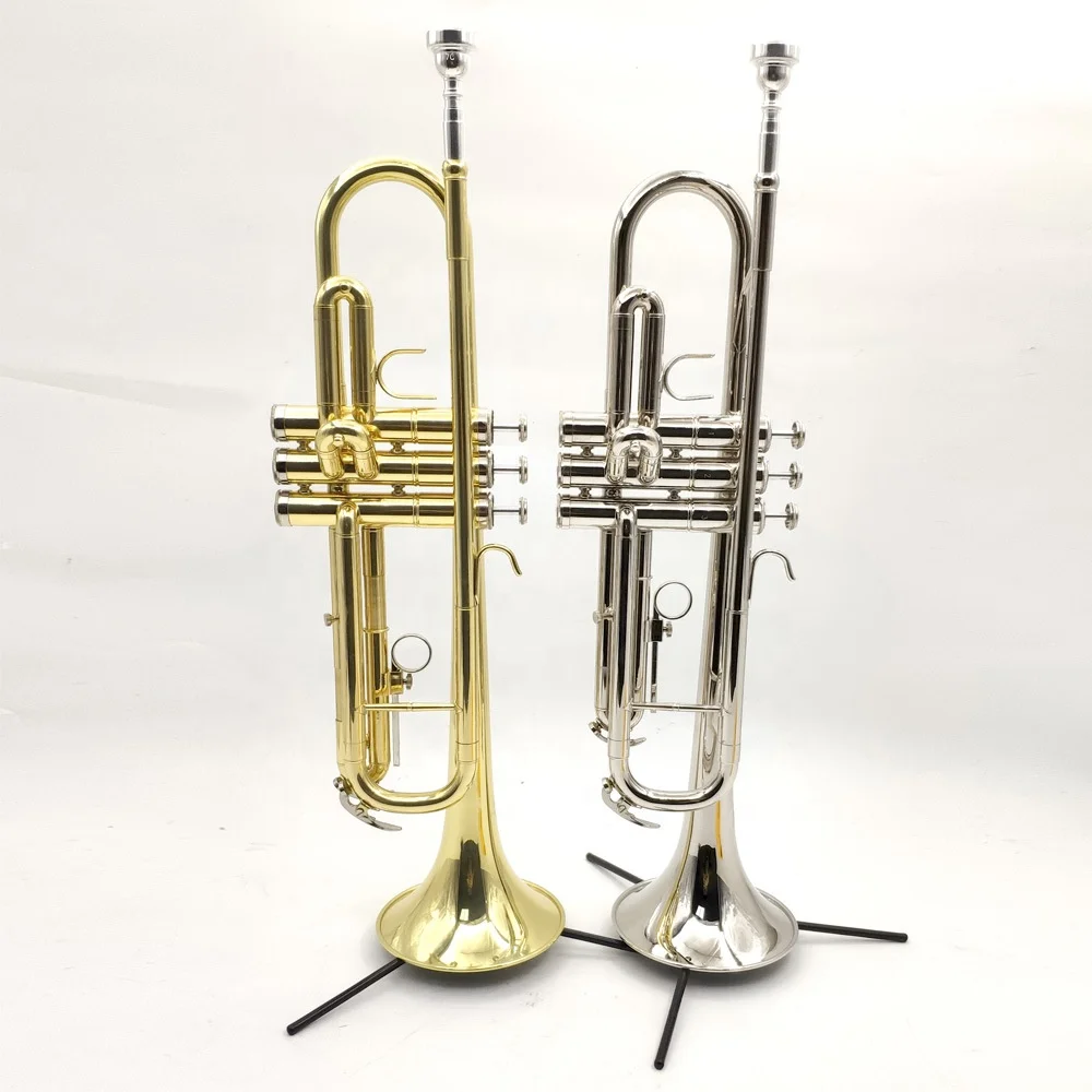 Trumpet Brass Tube Body Lacquer Gold  Complimentary Professional Case