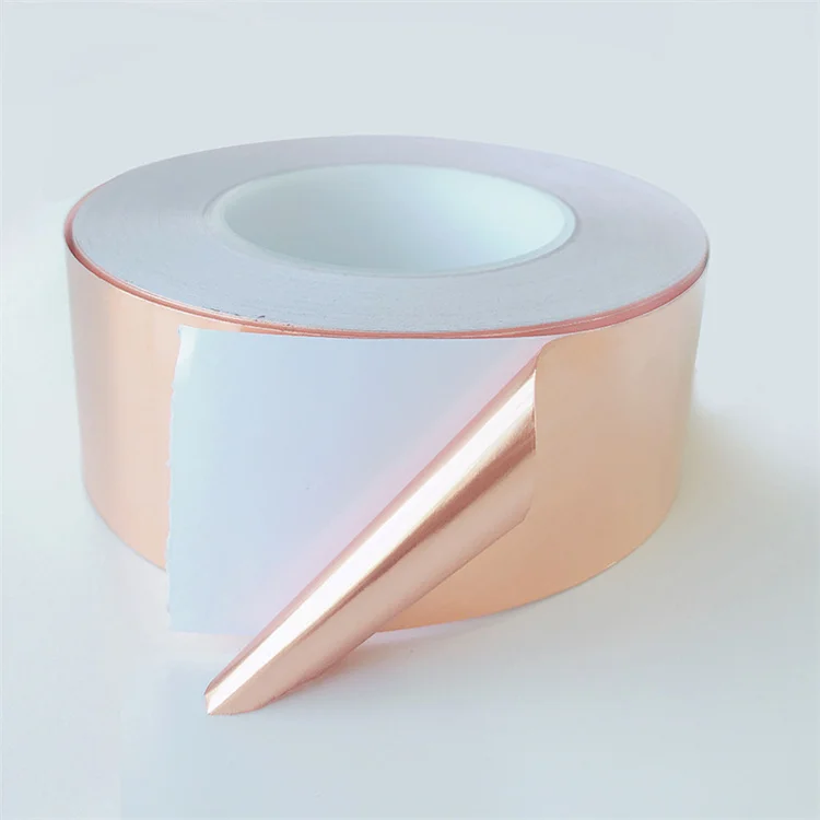 Self-adhesive single-sided conductive copper foil tape anti-interference shielding high temperature copper foil tape customised