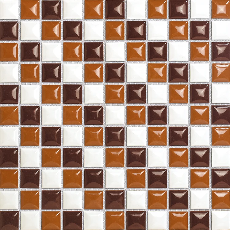 convex surface blue ceramic pool mosaic tile for swimming pool in china