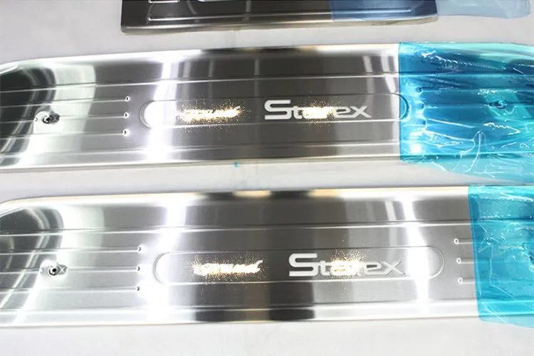 304 stainless steel led door scuff side step sill plates for hyundai grand starex H1