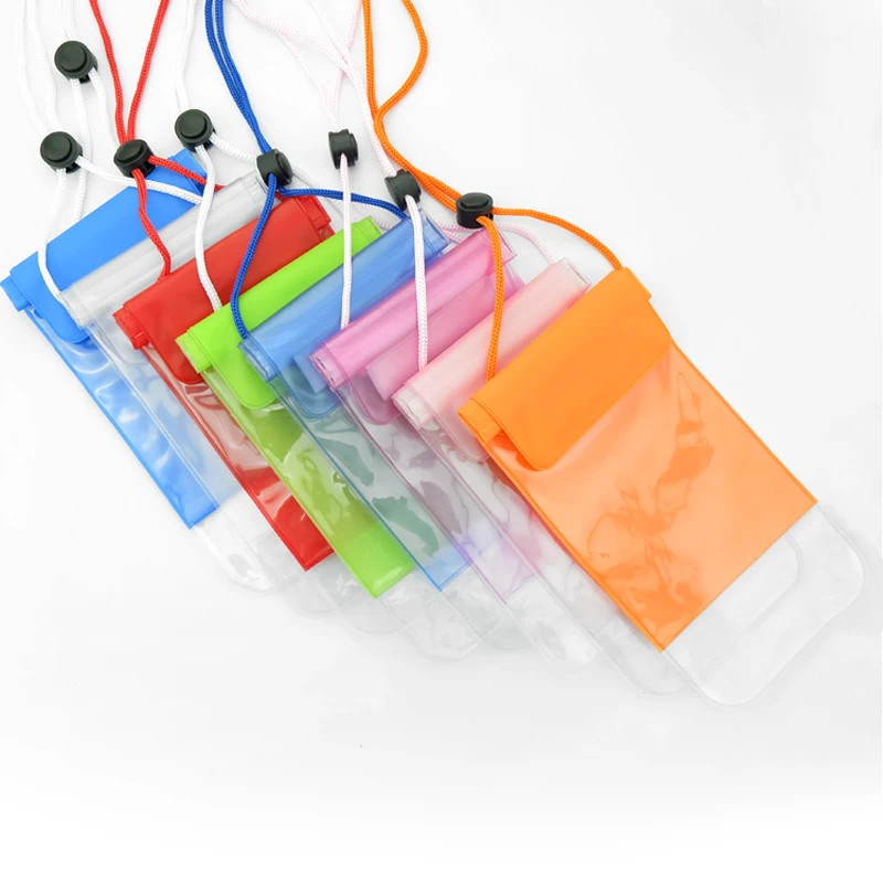 Factory Directly Sale Dustproof Mobile Phone Pouch Case Cheap Touch-screen Waterproof Phone Bag with Neck Strap