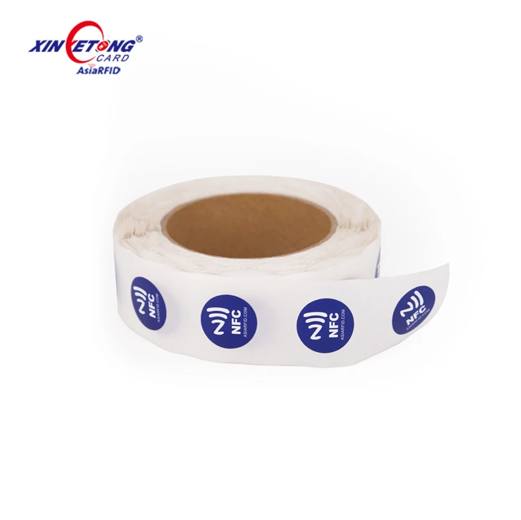 Nfc Sticker Custom Size CMYK Logo Printing 13.56MHz RFID NFC Tag Sticker
