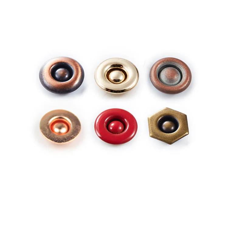 High quality custom embossed logo brass alloy denim metal Jacket rivet custom jean rivet for jeans