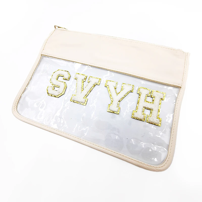 Hot sale High Quality Clear Plastic Makeup Bag Custom PVC Zipper Pouch Transparent Women Vinyl Zipper Bags