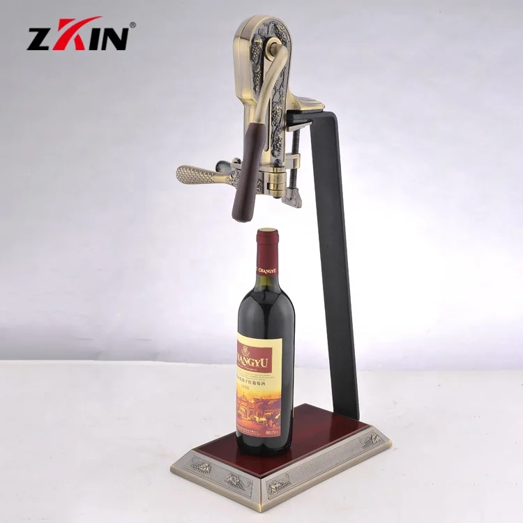 luxury wine bottle opener heavy duty zinc alloy safety easy manual wine opener table top corkscrew wine bar accessories