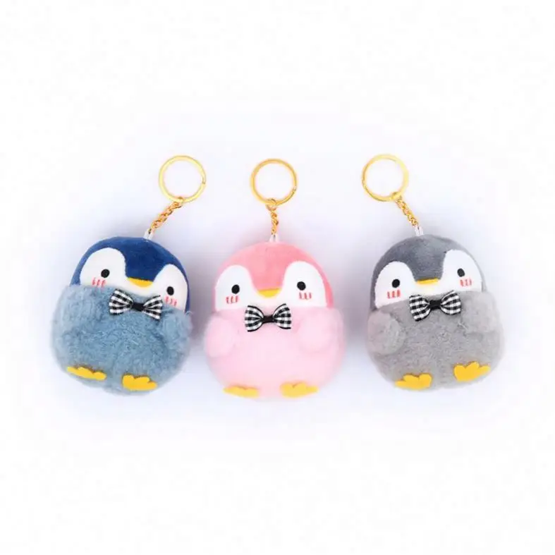 wholesale Mini cute Penguin keychain Penguin Plush Dolls keychain diy bag charms Pendant Stuffed Animal Penguin Plush Key Chains