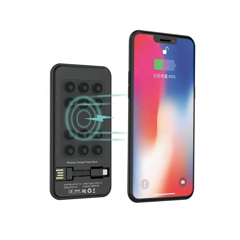 VPB-935WL новый рекламный портативный светодиодный свет подарочный набор Power Bank зарядное устройство мобильного телефона/tablet PC/MP3/MP4 Беспроводное 5 Вт 5000 мА/ч