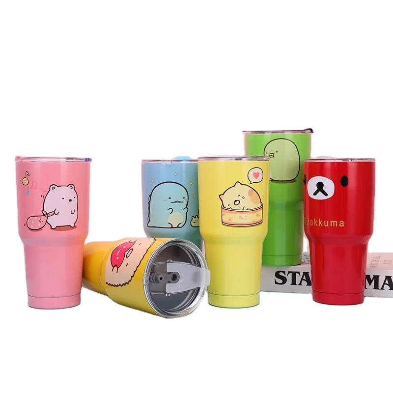 wholesale 30oz  double walled car tumbler cups custom stainless steel tumblers travel print cups coffee tumbler with custom logo