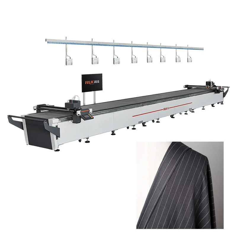 Fur Leather Cotton Fabric Cutting Plotter Digital Auto Feeder Table Flatbed Garment Suit Cutting Machine