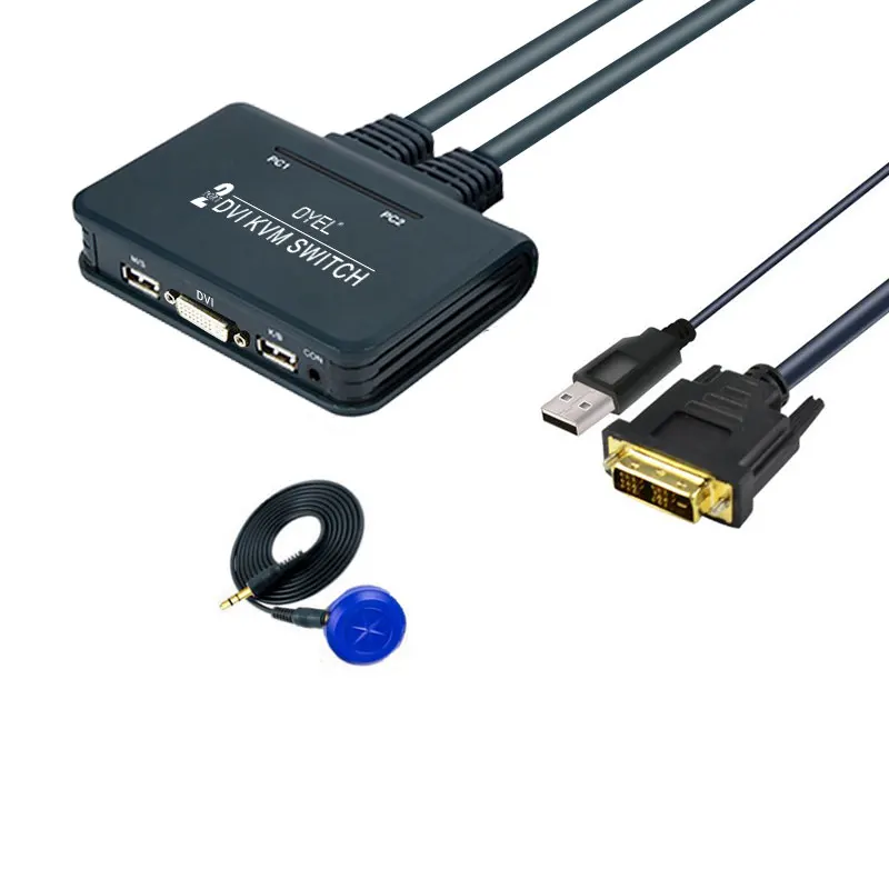Wholesale factory manufacturer DVI  kvm switch  high quality  HD KVM switch with audio