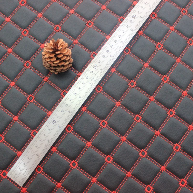 Quilting Automotive Cuero PVC Rexine Synthetic Leather Faux Car Upholstery Leather Fabric for Car Seats