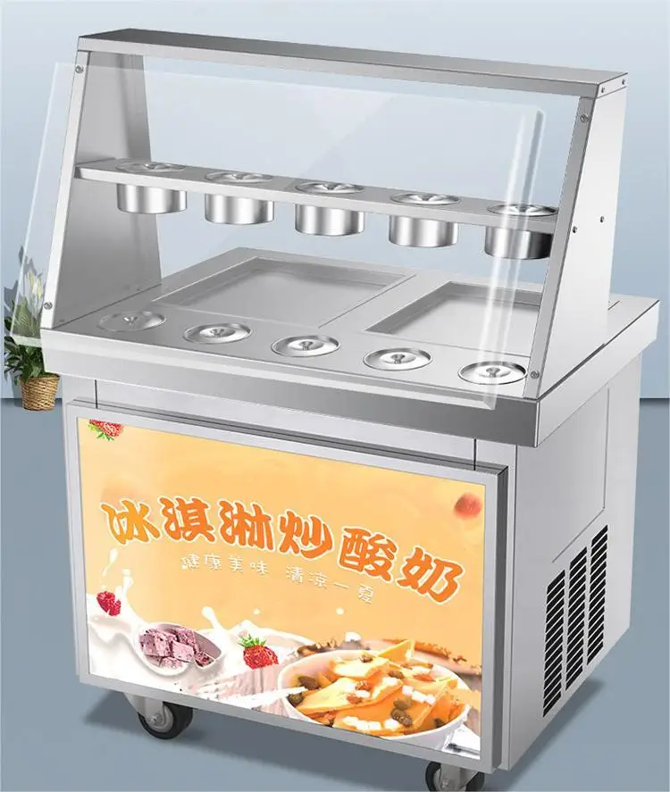Countertop Ice тэппанъяки проката мороженое йогурт делая машину