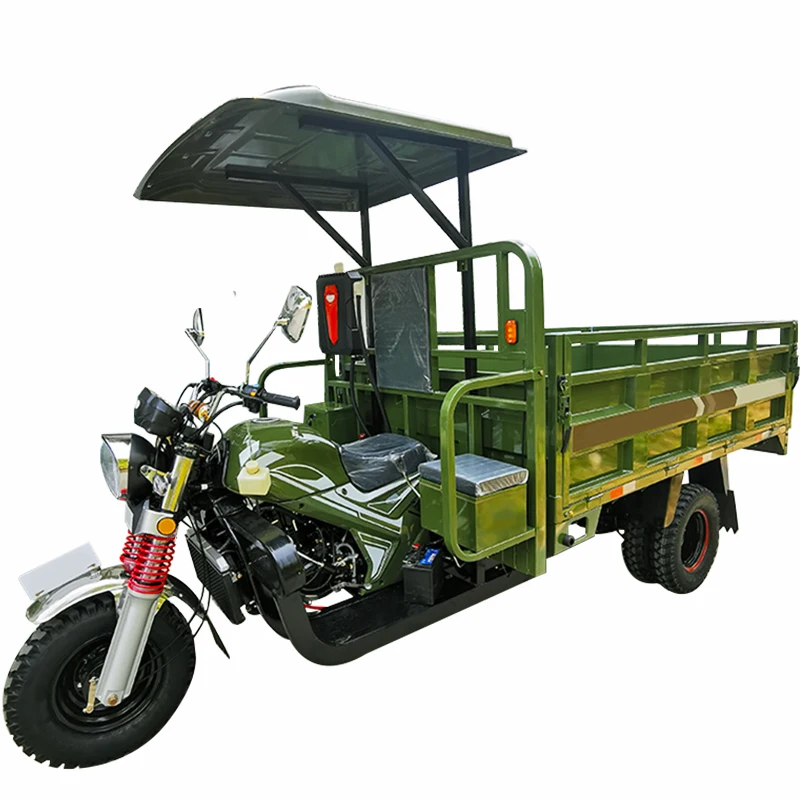 Customized tricycle factory tuk tuk dual water cooled engine heavy load five tires petrol motorized motorcycle cargo tricycle