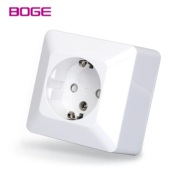 Black eu socket surface mounted EU Germany wall socket