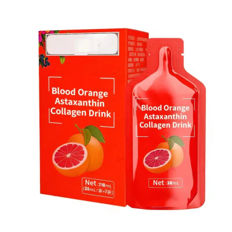 Factory supply high content vitamin collagen grapefruit lemon whitening skin blood orange astaxanthin collagen peptide drink