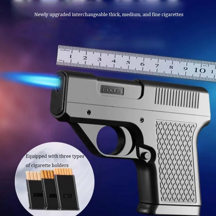 Inflatable Lighter and Direct Charge Cigarette Box Set Multi-functional gun lighter cigarette case for cigarettes without Gas