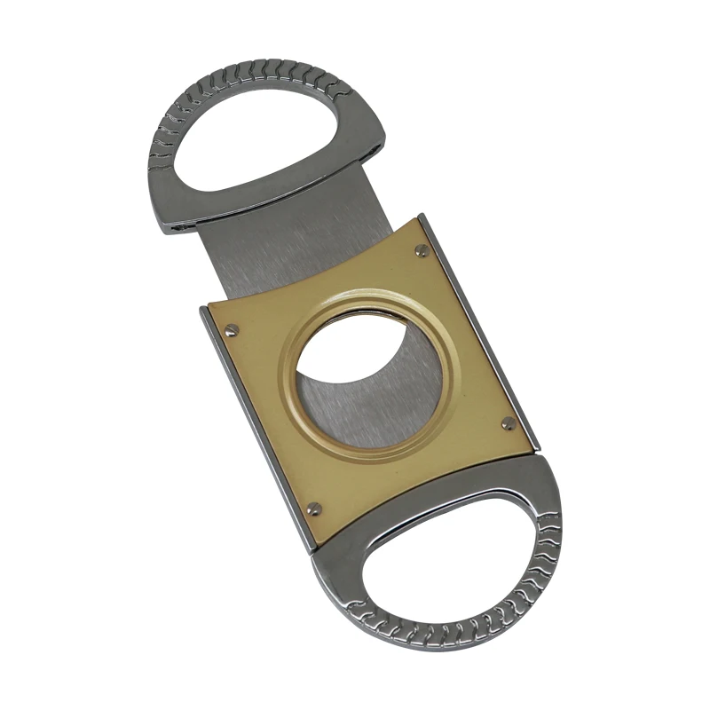 Rukioo Custom logo Luxury Cigar Accessories Stainless Steel Metal Cigar Cutter
