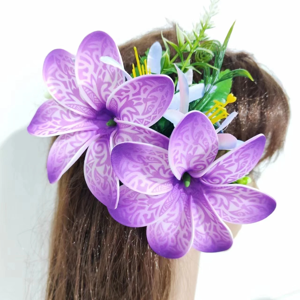 Hawaiian Foam Flower Hairgrip Artificial Tropical Plumeria Island Frangipani Tiare Hair Clip Fashion Pin Comb