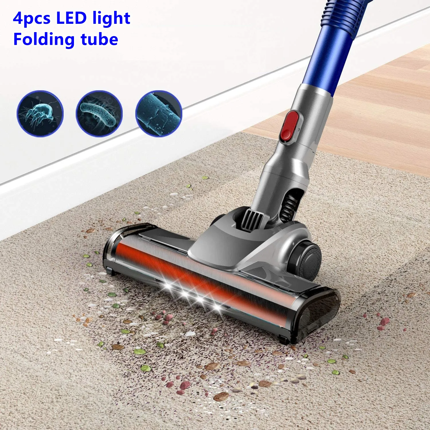 Aspirapolver senza filo 3 in 1 handheld hand held rechargeable wireless vacuum BLDC cleaner cleaning products with LED lights