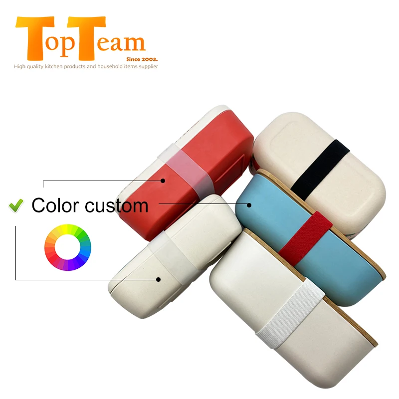 Bamboo Fiber Melamine Eco-friendly Take Away Food Containers Food Meal Prep Storage Container with Lid