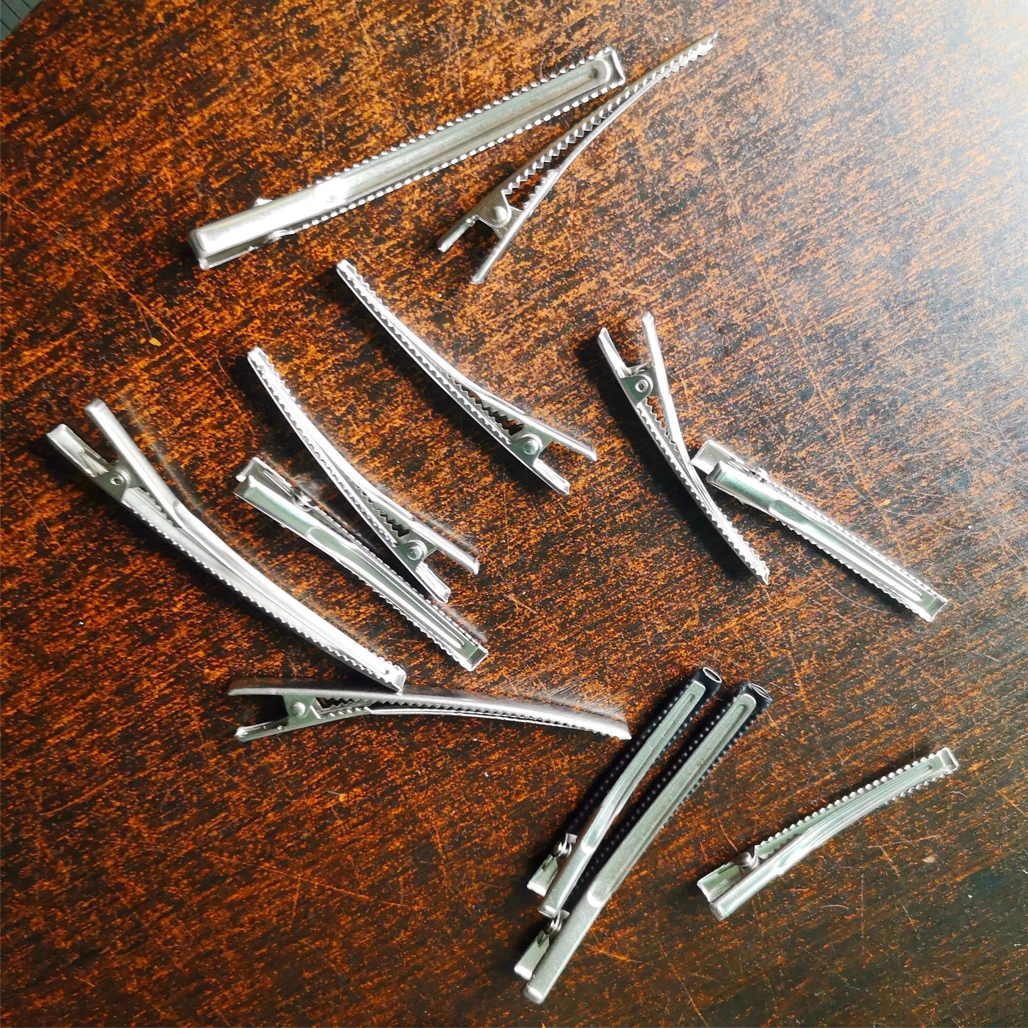 Wholesale 6cm Clips Square 304 Stainless Steel Horsetail Hair Clip Hairclip Accessories
