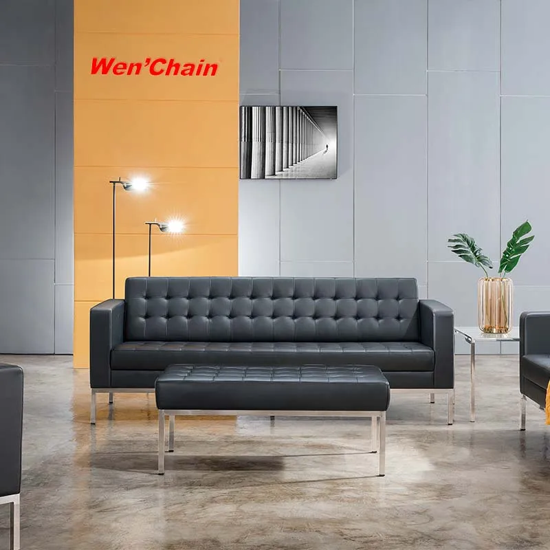 Производитель мебели Wenchen, европейский стандарт, современный дизайн, мебель для гостиной, офиса, комнаты ожидания, диван, кожаный диван, набор