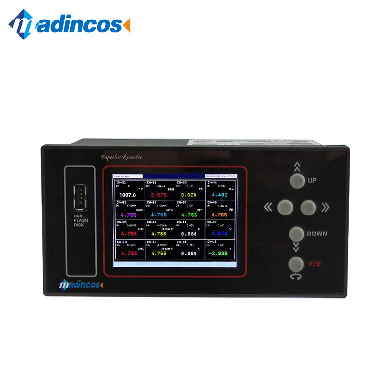 MPR500S: Universal 8/12/ 16 channels Thermocouple  PT100 RTD Current Voltage Multifunction Data Logger with USB+RS485