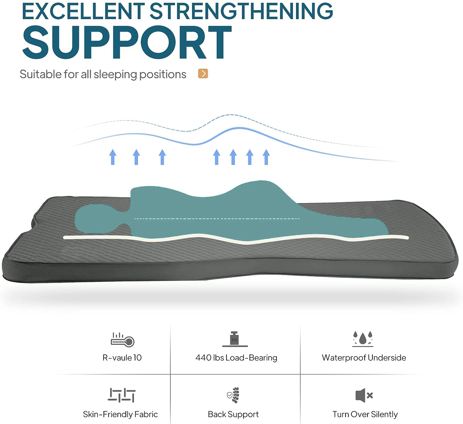 Custom SUV Car Travel Sleeping Foldable Air Inflatable Camping Foam Mattress Air Bed