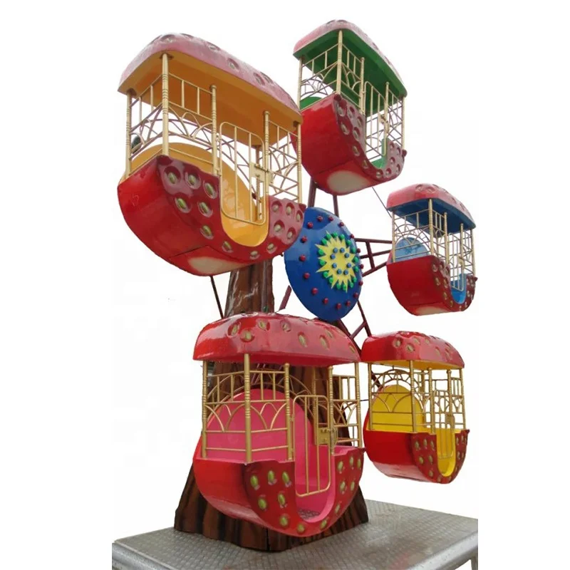 children amusement equipment strawberry aerial sightseeing car mini ferris wheel for sale
