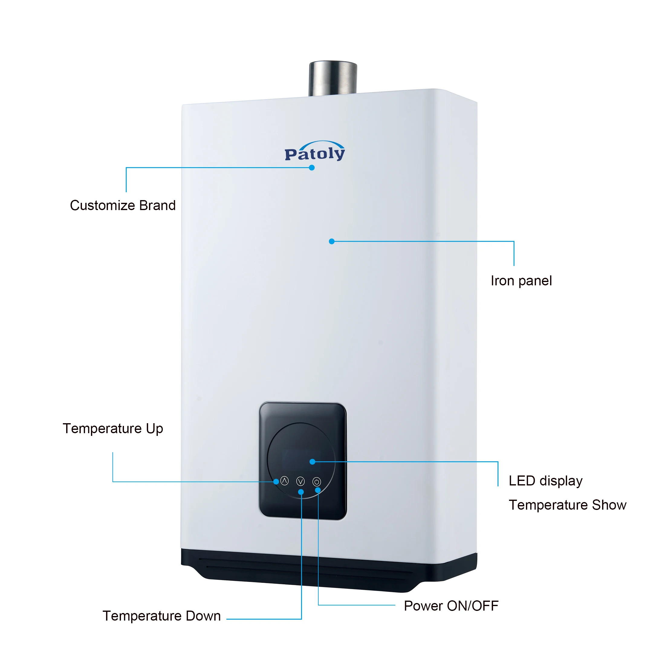 110V/220V Bathing Instant Gas Hot Water Heater lpg Ng Natural Oxygen Free Copper Heat Exchanger Wall Mounted Household