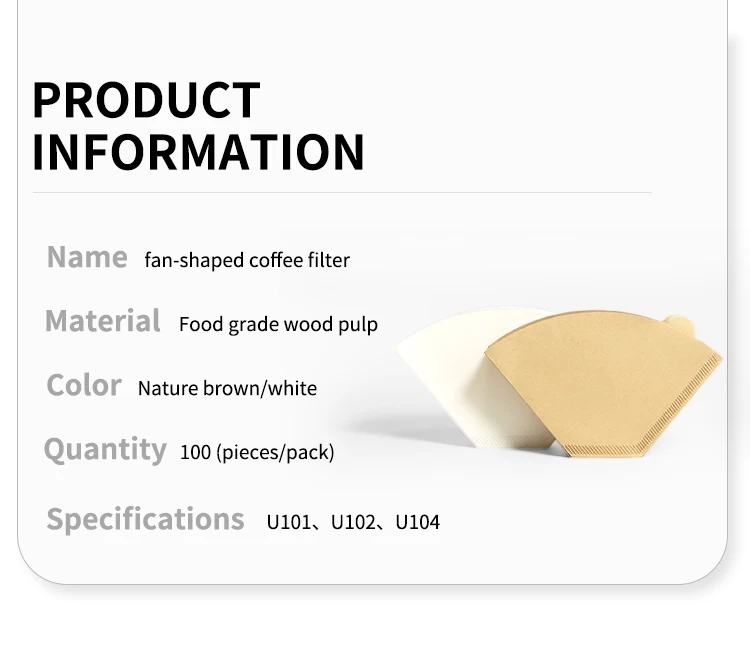 104 natural coffee filter paper eco-friendly special filter paper for capsule coffee machine
