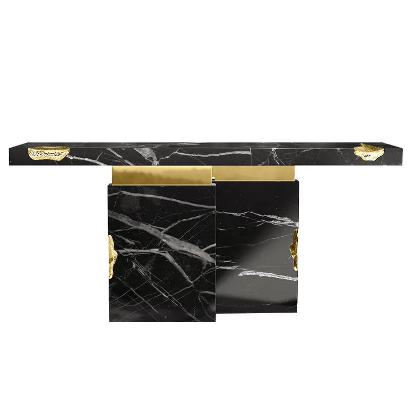 Bocadolobo Luxury White Natural Empire Marble Console Table Modern Design for Entry Villa Home Furniture