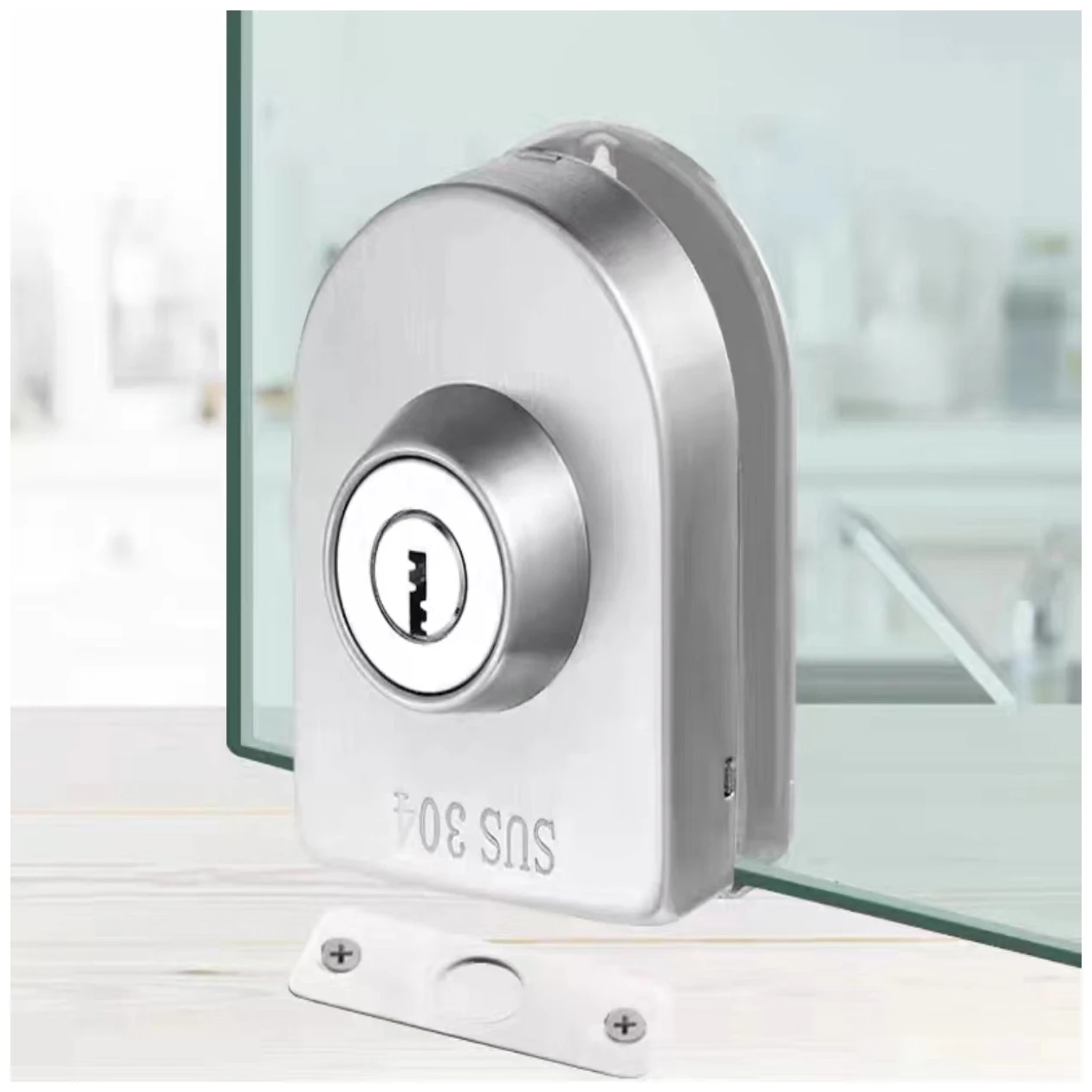 High Quality Glass Door Bottom Patch Fitting Lock Frameless Glass Security Main Glass Door Lock
