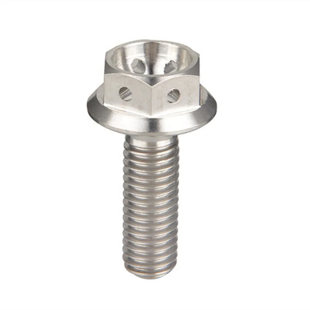 GR5 Titanium DIN6926 M6x45 Hex Flange bolts silver color For sale